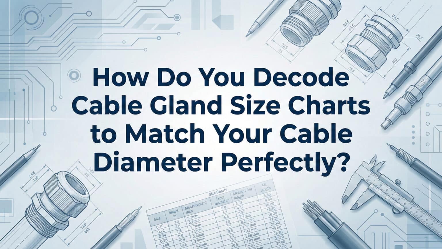 How Do You Decode Cable Gland Size Charts To Match Your Cable Diameter ...