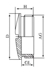 Tapón de cierre de nylon IP68, tapón ciego impermeable de cabeza redonda