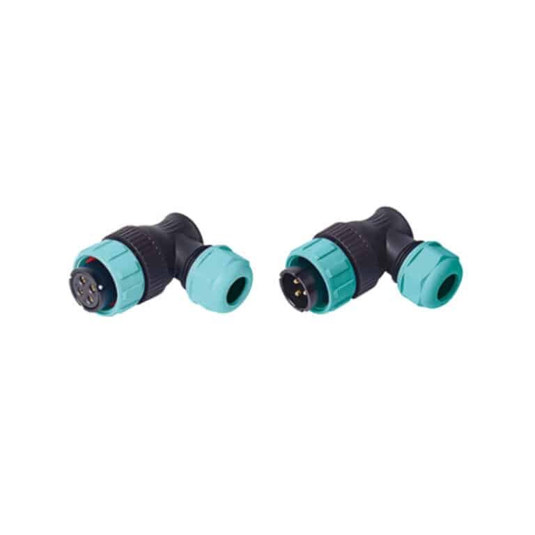 TS17NP 90-Degree Plug & TS17NS Socket, IP68 Connector