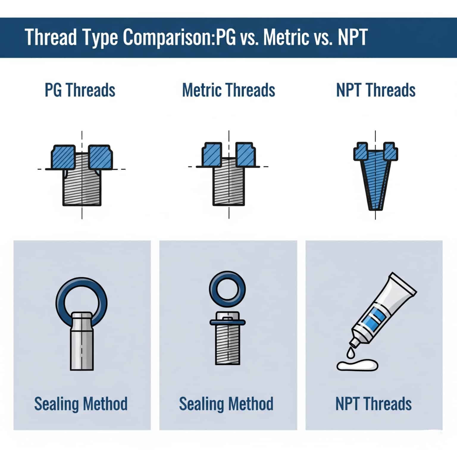 PG Vs Metric Vs NPT Threads: Which Cable Gland Threading System Should ...
