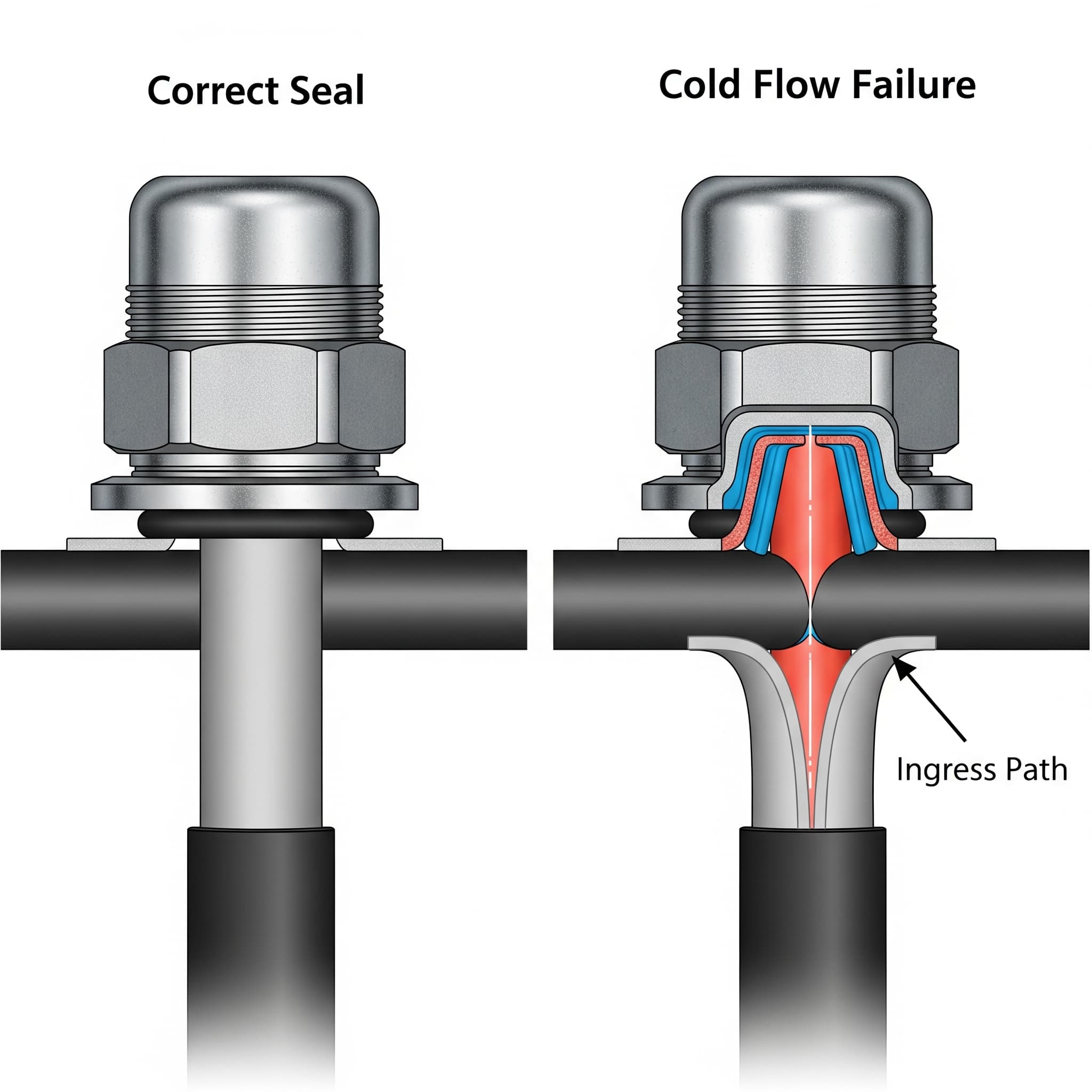 Cold Flow Røyk How Does Cable Cold Flow Affect Gland Performance Over Time? - Bepto ...