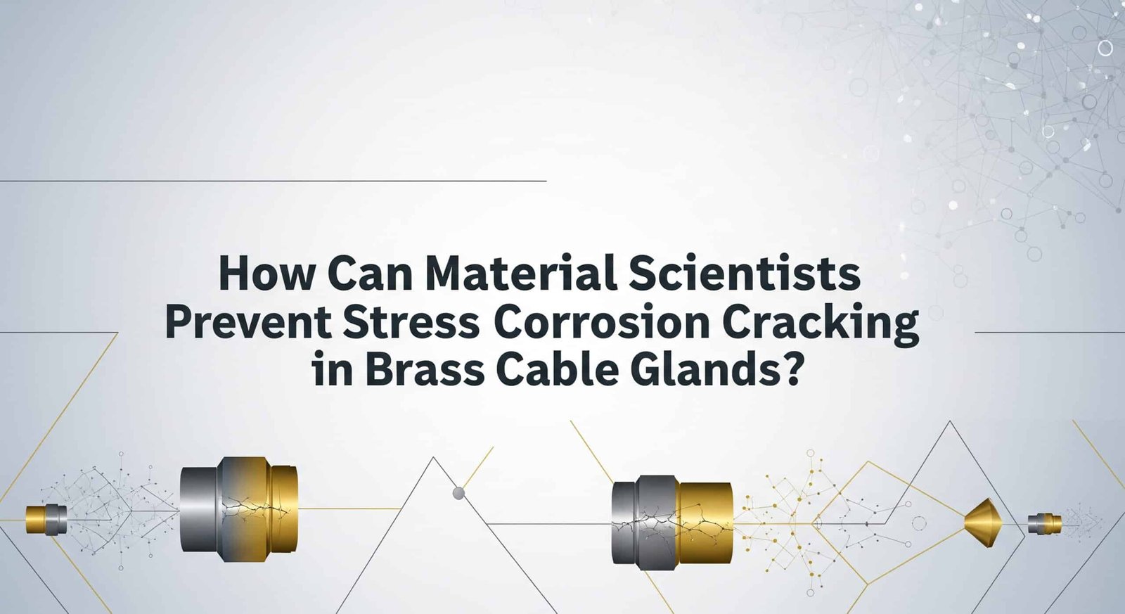 Como é que os cientistas de materiais podem evitar a fissuração por corrosão sob tensão em bucins de latão?