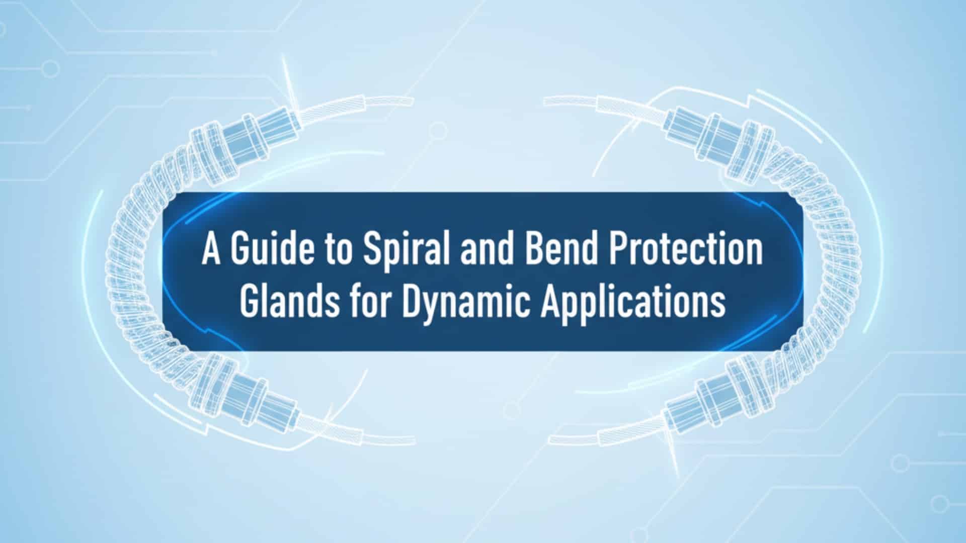 Guía de prensaestopas de protección en espiral y curvados para aplicaciones dinámicas