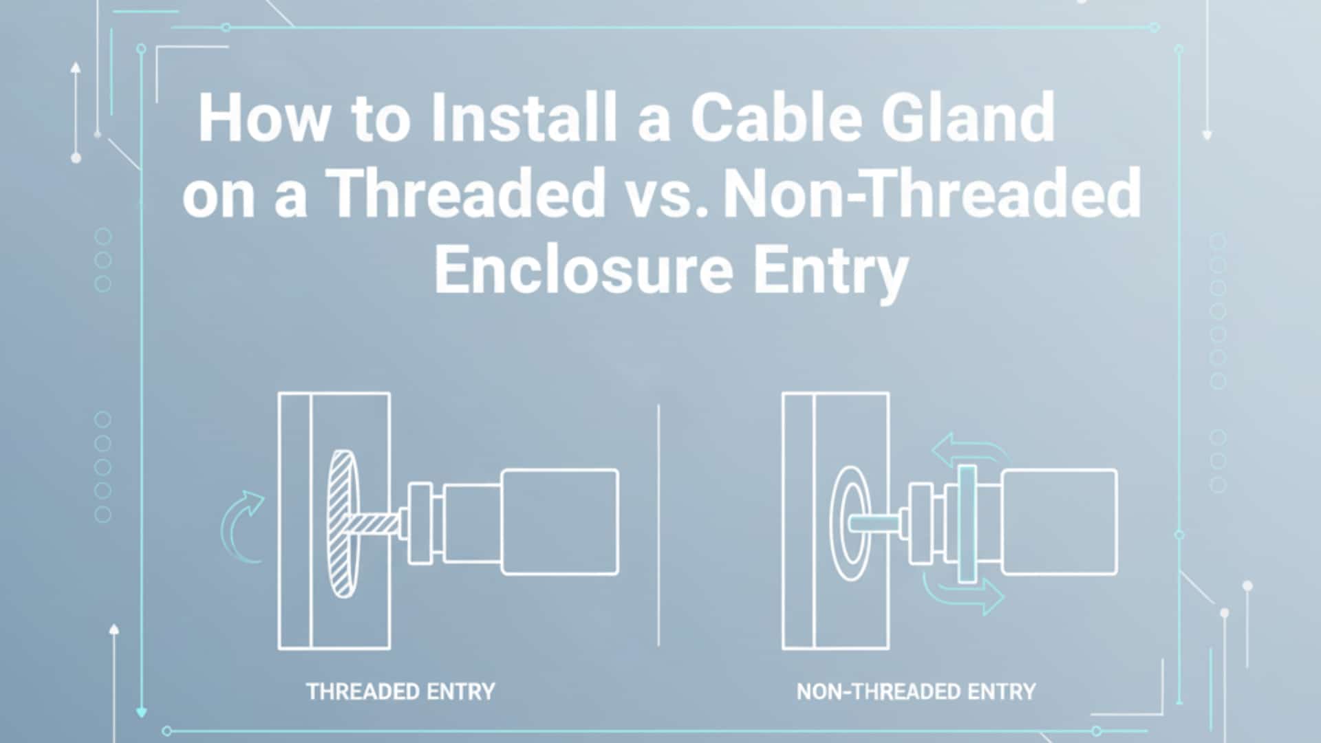 如何在有螺紋與無螺紋機箱入口上安裝電纜護套