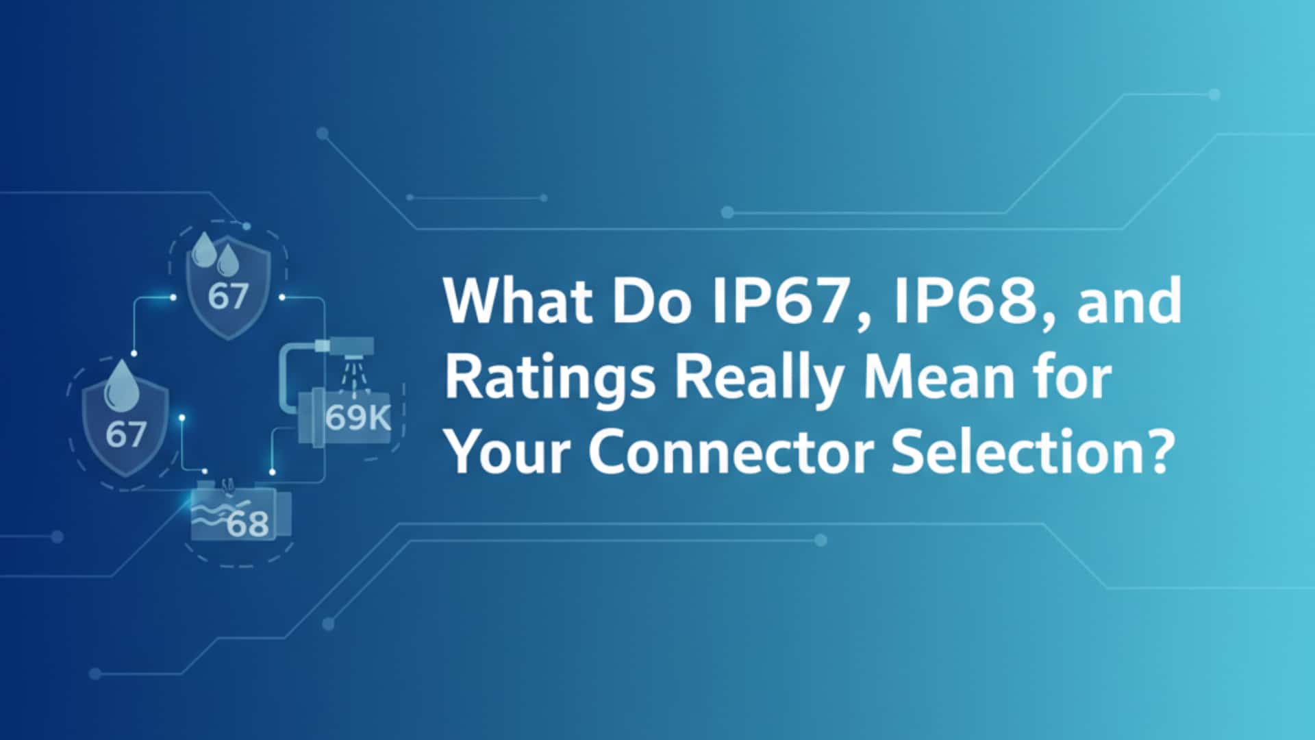 Co skutečně znamenají stupně krytí IP67, IP68 a IP69K pro výběr konektoru?