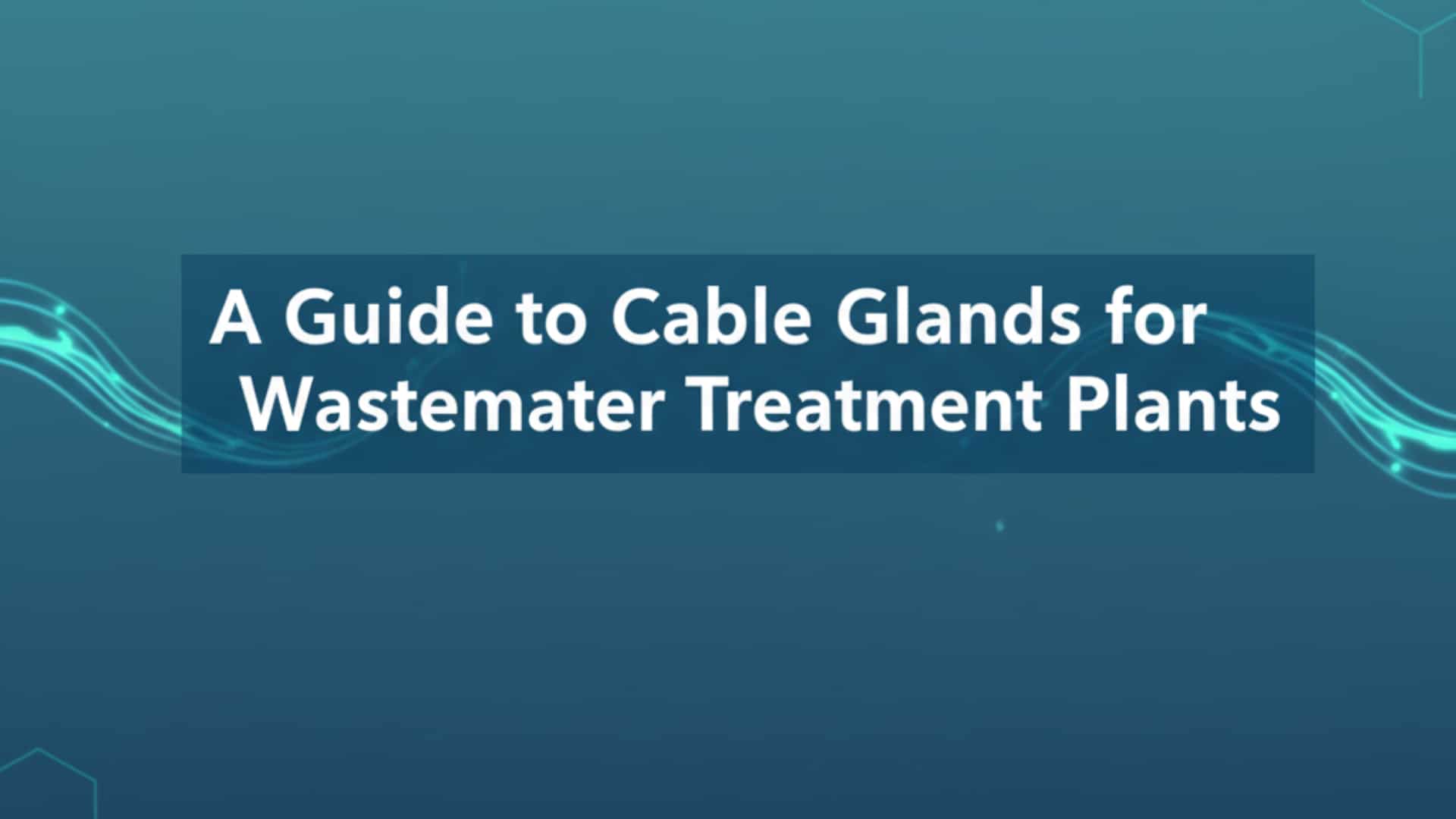 دليل غدد الكابلات لمحطات معالجة مياه الصرف الصحي