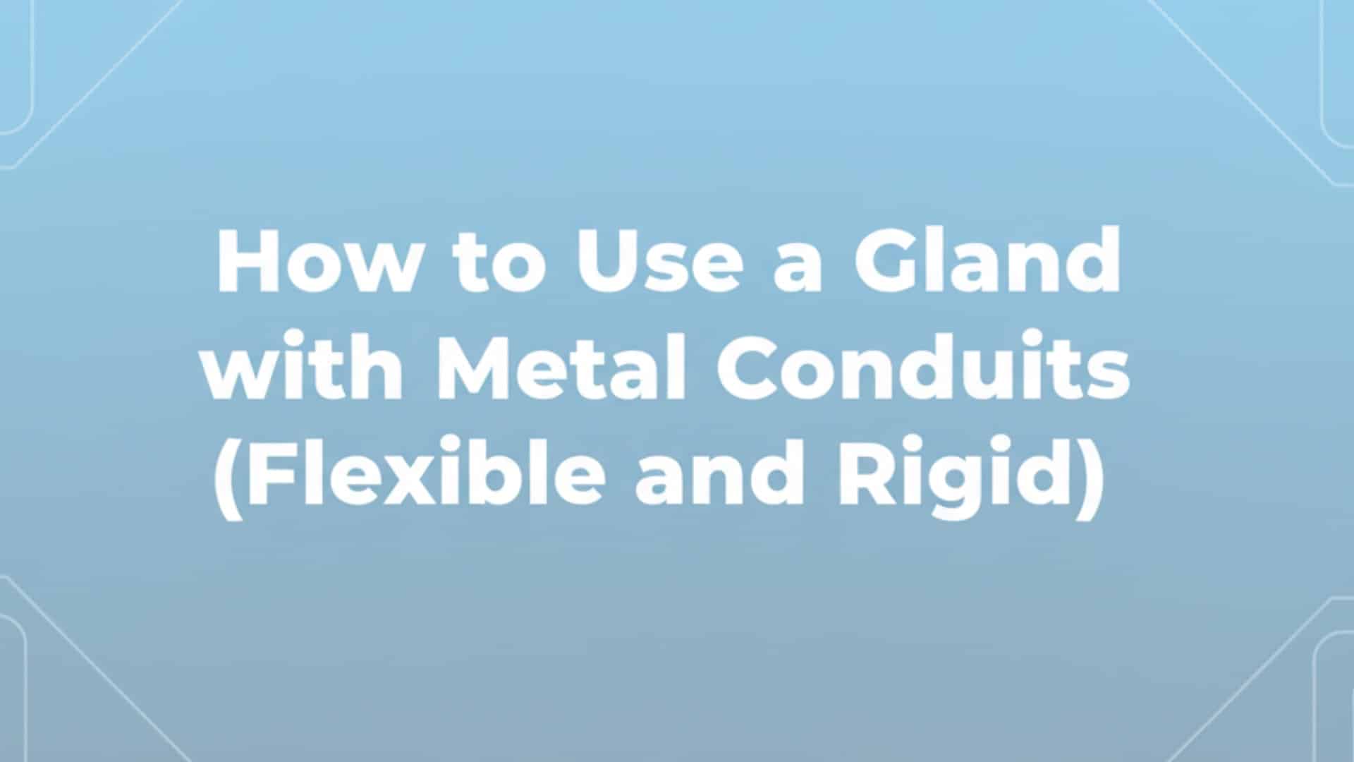 Slik bruker du en kabelgjennomføring med metallrør (fleksible og stive)